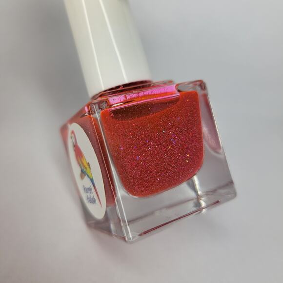 Parrot Polish "Magenta Storm" NEW Pink Red Glitter Shimmer Holo Metallic Lacquer - Picture 3 of 6